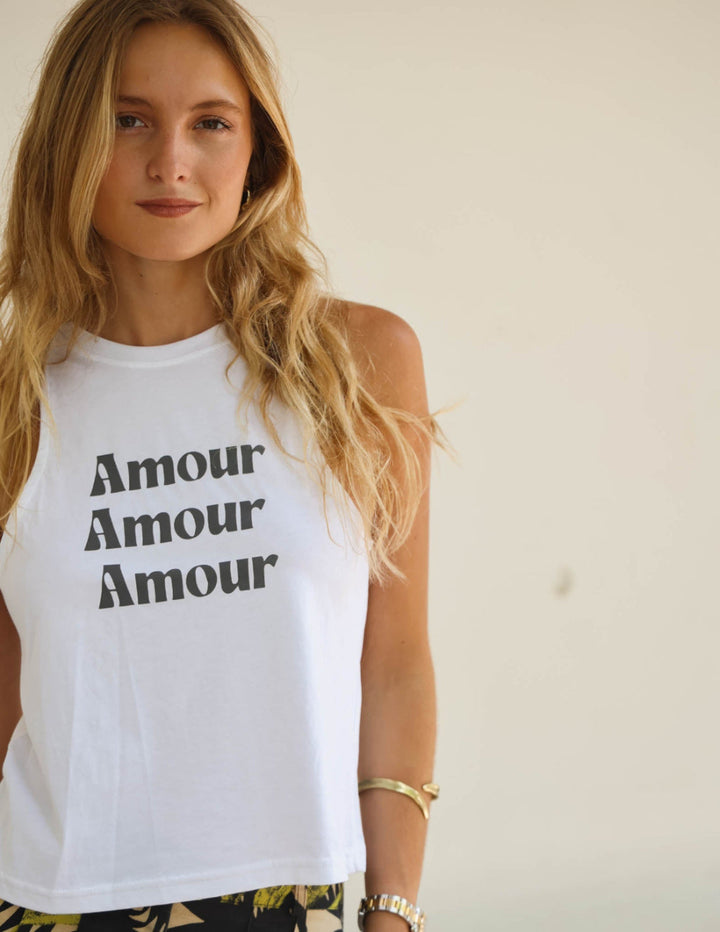 Polera Amour Amour Tank - Blanca